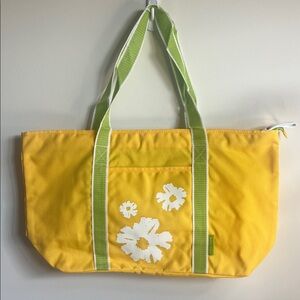 NWOT Mary Kay Yellow Floral Weekender Tote Bag